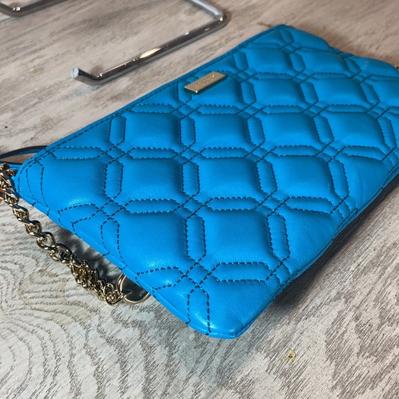 Kate Spade Astor Court teal blue quilted leather Crossbody - Picture 8 of 9